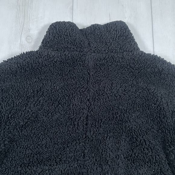 Lululemon Women's M/L Warmth Restore Long Pullover Black Sherpa Fuzzy Winter - Picture 7 of 15